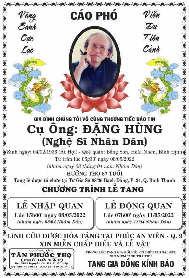 nsnd dang hung qua doi huong tho 87 tuoi2 nsnd dang hung qua doi huong tho 87 tuoi2