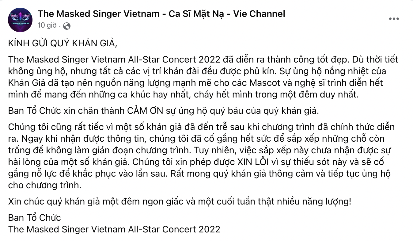 chuong trinh ca si mat na xin loi khan gia sau su co het ghe dem chung ket chuong trinh ca si mat na xin loi khan gia sau su co het ghe dem chung ket