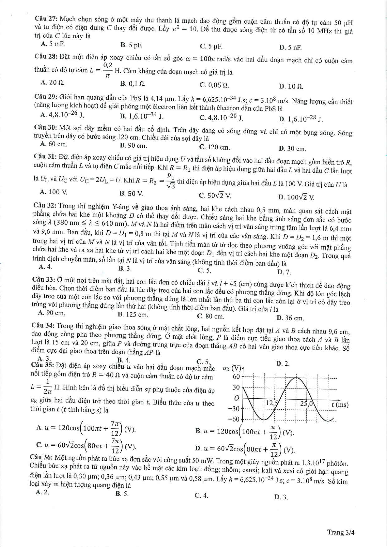 dap an de thi tham khao tot nghiep thpt 2023 mon vat li3 dap an de thi tham khao tot nghiep thpt 2023 mon vat li3