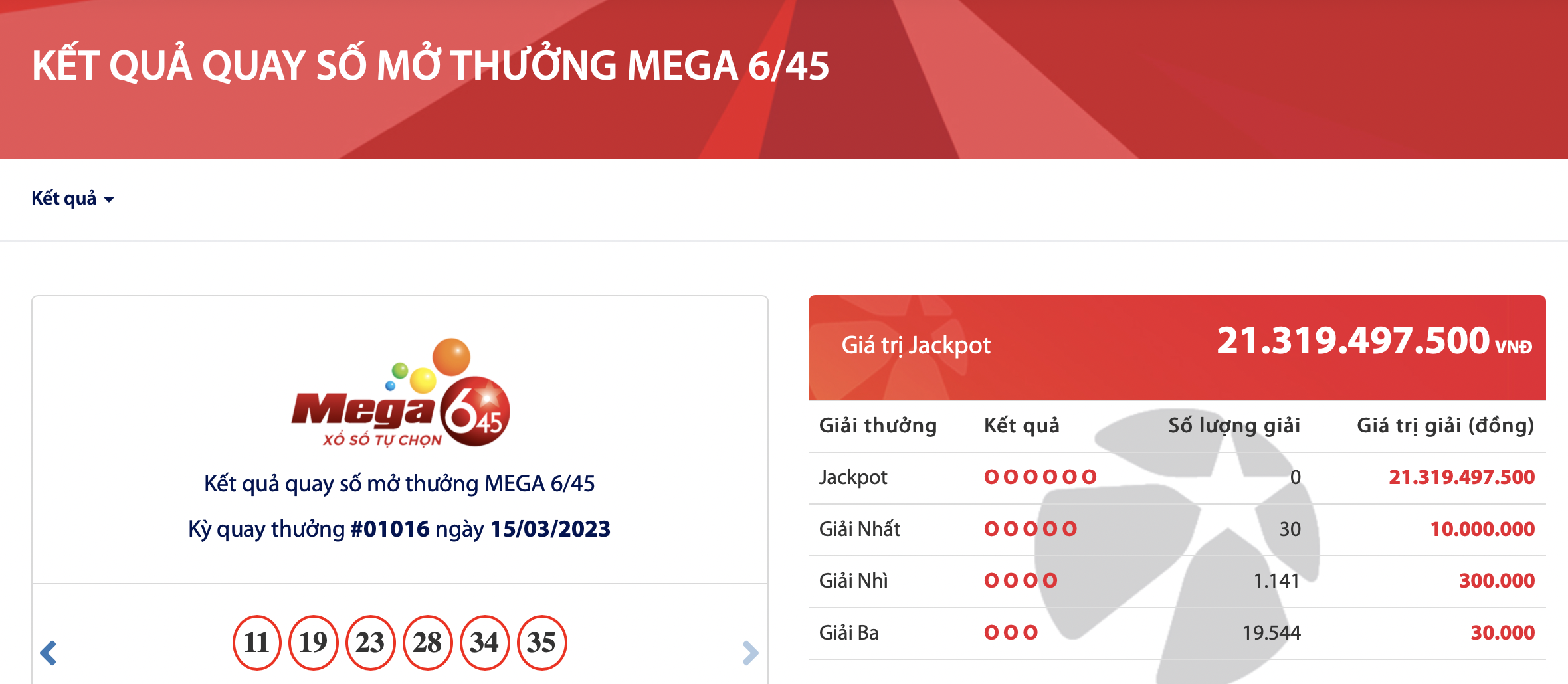 ket qua xo so vietlott ngay 15 3 2023 bo so trung giai thuong jackpot 21 ty dong la bao nhieu ket qua xo so vietlott ngay 15 3 2023 bo so trung giai thuong jackpot 21 ty dong la bao nhieu