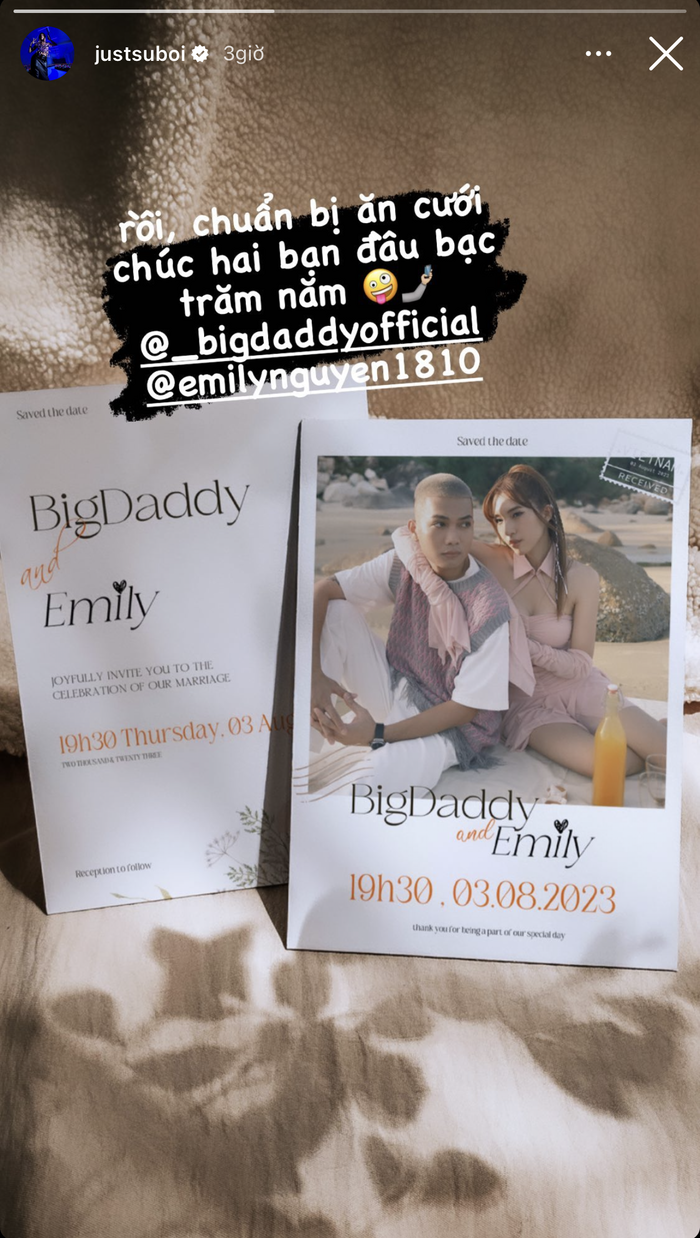 bigdaddy emily tung thiep cuoi sao viet no nuc chuc mung2