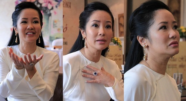 me dam nhan sac xinh dep trong treo cua diva hong nhung thuo moi vao nghe