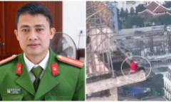 Thiếu tá công an kể lại phút giải cứu cô gái cầm dao đứng trên nóc chung cư định tự tử