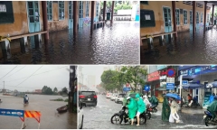 Mưa trắng trời ở miền Trung: 2.000 học sinh ở Quảng Trị, gần 3.000 học sinh ở Thừa Thiên- Huế phải nghỉ học