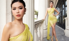 Minh Tú lộ vóc dáng 'mình hạc xương mai' trên phim trường truyền hình thực tế