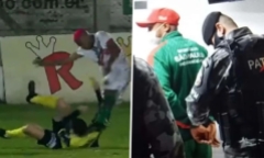 Video: Nam cầu thủ nổi điên, hành hung trọng tài ngay trên sân sau khi bị thẻ vàng