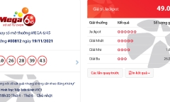 Kết quả xổ số Vietlott ngày 19/11: Bộ số trúng giải thưởng 49 tỷ đồng là bao nhiêu