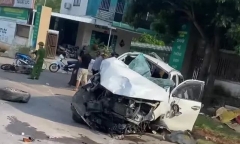 Nghệ An: Ô tô điên tông xe máy cùng chiều khiến 2 vợ chồng tử vong, 5 người bị thương