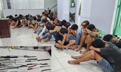 Kiên Giang: Bắt 46 thanh niên mang hung khí 