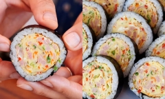 Bật mí công thức làm kimbap trứng chiên đơn giản thơm ngon