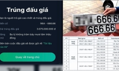 Vừa trúng đấu giá biển số 98A-66666, chủ nhân giao bán lại với lý do bất ngờ