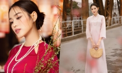 Hoa hậu Đỗ Hà diện áo dài dạo phố xuân Hà Thành  trước thềm Tết nguyên đán
