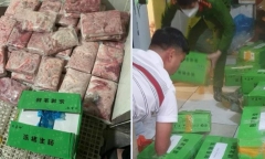 Tạm giữ hơn 1 tấn tràng lợn 
