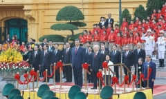 Tổng Bí thư Nguyễn Phú Trọng chủ trì lễ đón cấp Nhà nước Tổng Bí thư, Chủ tịch Trung Quốc Tập Cận Bình