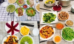 “Anh chồng quốc dân” trổ tài nấu cơm cữ cho vợ trong mùa dịch, bữa nào cũng vừa đẹp vừa ngon hết ý