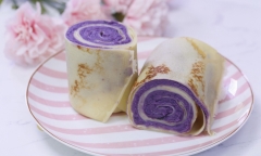 Bánh cuộn khoai lang tím cực đẹp mắt mà hương vị lại miễn chê