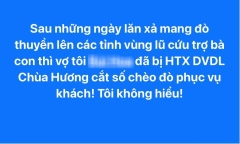 Thông tin cắt suất chở khách các chủ đò Chùa Hương vừa đi cứu trợ là sai sự thật