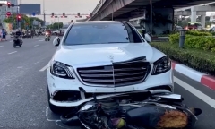 Vụ nữ tài xế lái Mercedes tông liên hoàn 10 xe máy đang chờ đèn đỏ: Lời khai ban đầu
