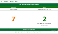Xem lịch âm hôm nay 7/6/2024 - Âm lịch hôm nay 7/6 chuẩn nhất