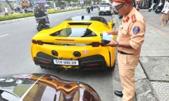 Vụ dàn siêu xe vượt đèn đỏ ở Đà Nẵng: Phạt 167 triệu đồng, thu 11 bằng lái