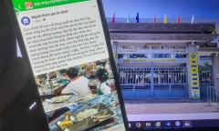 Xôn xao thông tin suất cơm bán trú lèo tèo vài lát thức ăn: Hiệu trưởng lên tiếng