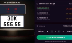 Gần 300.000 biển số ô tô đẹp được đưa ra đấu giá trực tuyến ở phiên đấu giá thứ hai