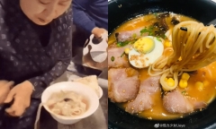 Đang gắp mì, người phụ nữ gặp sự cố khó đỡ khiến cộng đồng mạng 