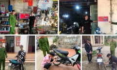 Công an ký cam kết với 120 chủ cửa hàng không độ pô xe máy ở Phú Thọ