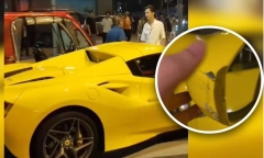 Người đàn ông định bỏ chạy sau khi làm xước chiếc Ferrari, chủ xe liền có hành động 