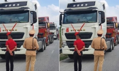 Tạm giữ giấy tờ các tài xế trong lễ rước dâu bằng 50 xe đầu kéo ở Hà Tĩnh