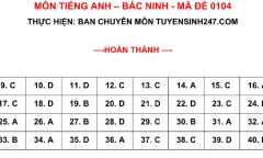 Đề thi vào lớp 10 kèm gợi ý đáp án môn Tiếng Anh ở tỉnh Bắc Ninh năm 2026