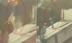Clip: Người đàn ông bị sét đánh khi đang dỡ hàng trên thùng xe tải