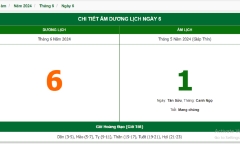 Xem lịch âm hôm nay 6/6/2024 - Âm lịch hôm nay 6/6 chuẩn nhất