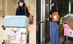 Sau đám cưới tại Mỹ, Gong Hyo Jin bị bắt gặp về Hàn Quốc một mình