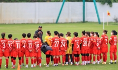Tuyển nữ Việt Nam tập luyện buổi đầu tiên chuẩn bị cho SEA Games 31