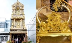 Chiêm ngưỡng ngôi nhà dát vàng độc nhất vô nhị ở miền Tây
