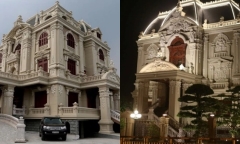 Choáng ngợp với lâu đài nguy nga, tọa lạc trên lô đất 4 mặt tiền của đại gia Phủ Lý 