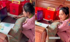 Cô dâu là giáo viên tiểu học, ngày cưới vẫn tranh thủ làm một việc khiến ai nấy đều sửng sốt