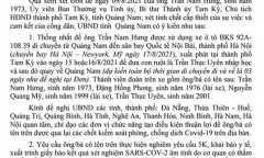 Quảng Nam lên tiếng về văn bản cho Bí thư TP.Tam Kỳ chở con ra Hà Nội đi Mỹ du học