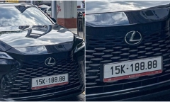 Biển số 15K-188.88 gắn trên siêu xe Lexus RX350 đã lăn bánh 
