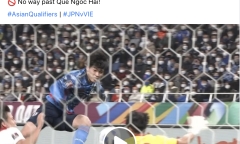 Quế Ngọc Hải nhận lời khen đặc biệt từ AFC sau trận đọ sức với đội tuyển Nhật Bản