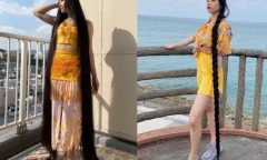Trầm trồ trước mái tóc đen nhánh dài 2,1m của “công chúa tóc mây” 42 tuổi
