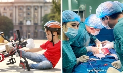 Ngã đập vào cạnh bàn, bé trai 8 tuổi bị vỡ lá lách cấp độ 5