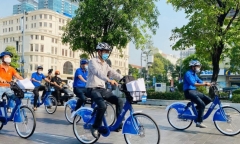 Hà Nội gia hạn thời gian thí điểm dịch vụ xe đạp công cộng