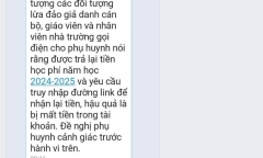 Phụ huynh Hà Nội cảnh giác với hình thức lừa đảo “hoàn tiền học phí” qua tin nhắn, cuộc gọi