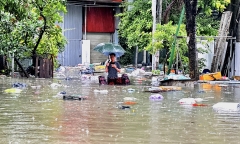 Trường học ở Nghệ An, Hà Tĩnh nỗ lực khắc phục hậu quả bão số 5, đón học sinh tựu trường