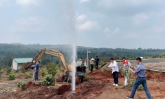Vụ giếng phun cột khí và nước như vòi rồng: Cục Địa chất và Khoáng sản Việt Nam đã có ý kiến
