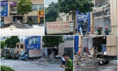 Cảnh tan hoang sau vụ nổ tại Vĩnh Phúc, 7 người bị thương