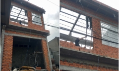 Thợ xây vung thước nhôm trúng dây điện cao thế bị giật tử vong 