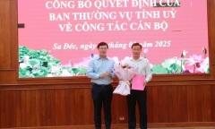 Phó Chủ tịch UBND tỉnh Đồng Tháp giữ chức Bí thư Thành ủy Sa Đéc